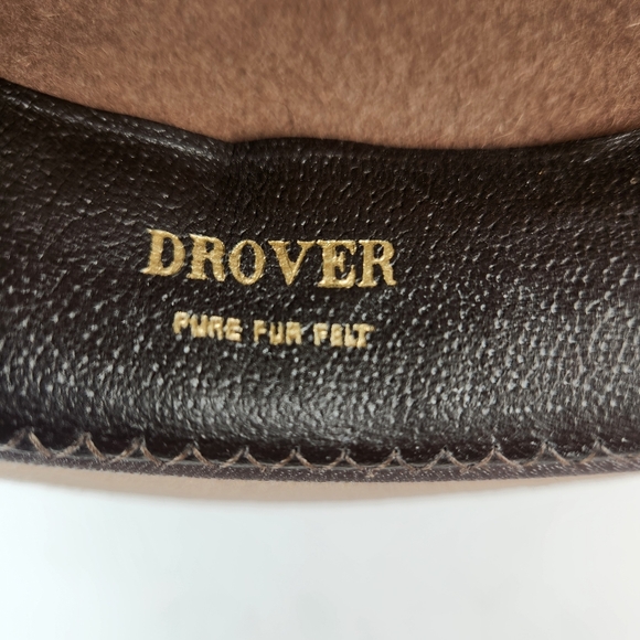 AKUBRA Drover Cowboy Hat Size 56 Brown Pure Rabbit Fur Felt Australian Western - Picture 9 of 13